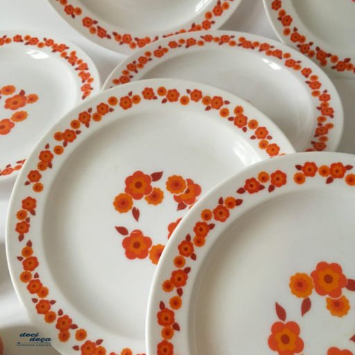 Lot D'assiettes Vintage Arcopal - Fabriqué En France